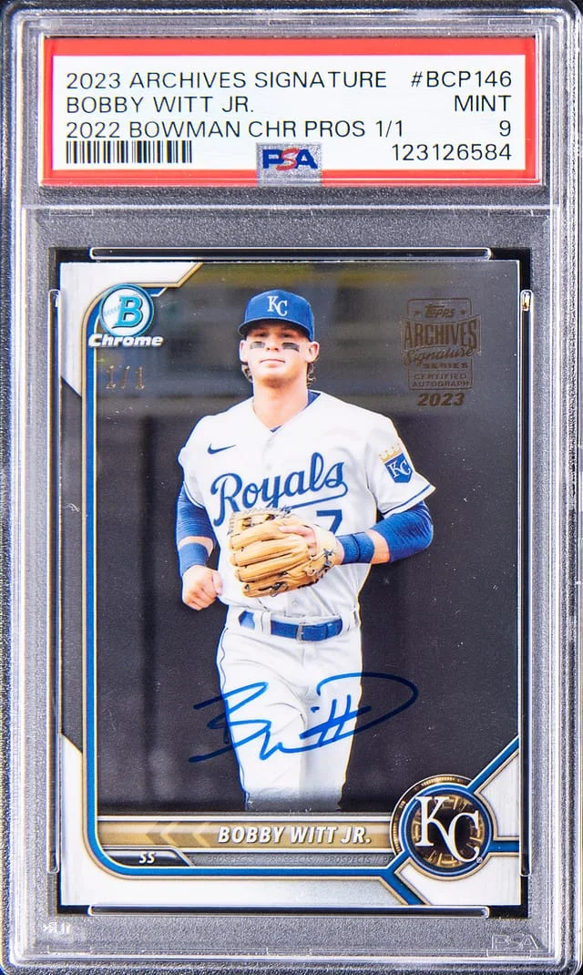 2022 Bowman Chrome Prospects Bobby Witt Jr. 23 Topps Archives Signature Series #BCP-146 card image