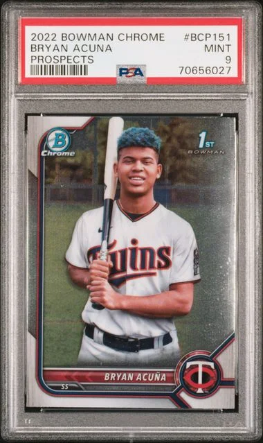 2022 Bowman Chrome Prospects Bryan Acuna #BCP-151 card image