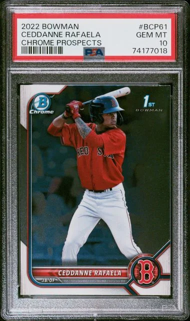 2022 Bowman Chrome Prospects Ceddanne Rafaela Sapphire #BCP61 card image
