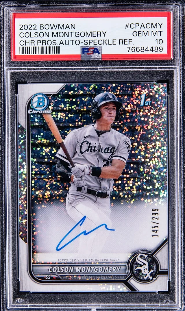 2022 Bowman Chrome Prospects Colson Montgomery Autograph - Speckle Refractor #CPACMY card image