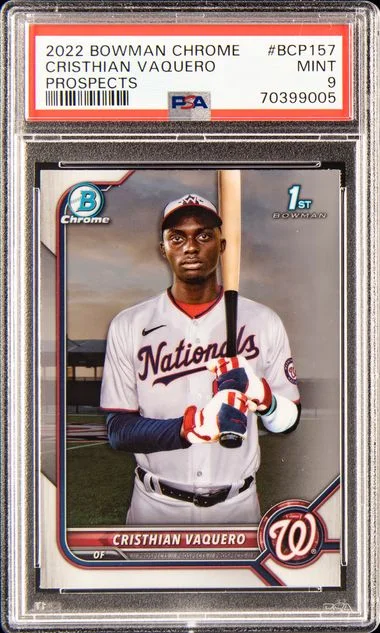 2022 Bowman Chrome Prospects Cristhian Vaquero #Bcp157 card image