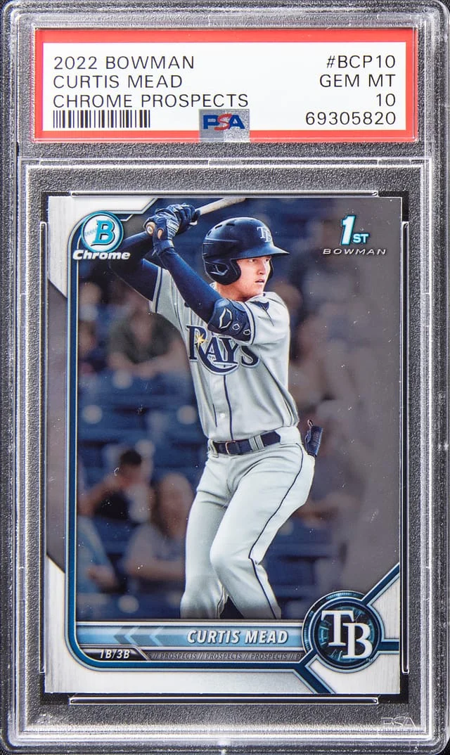 2022 Bowman Chrome Prospects Curtis Mead #BCP-10 card image