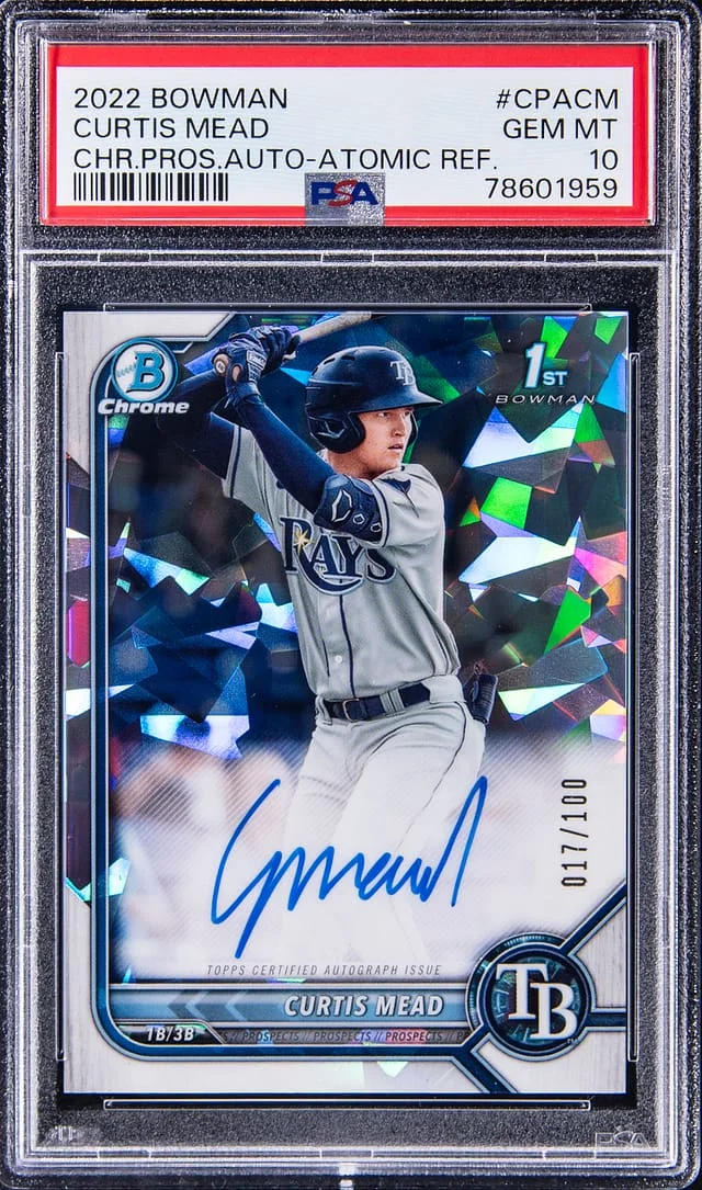 2022 Bowman Chrome Prospects Curtis Mead Autograph Atomic Refractor #CPA-CM card image