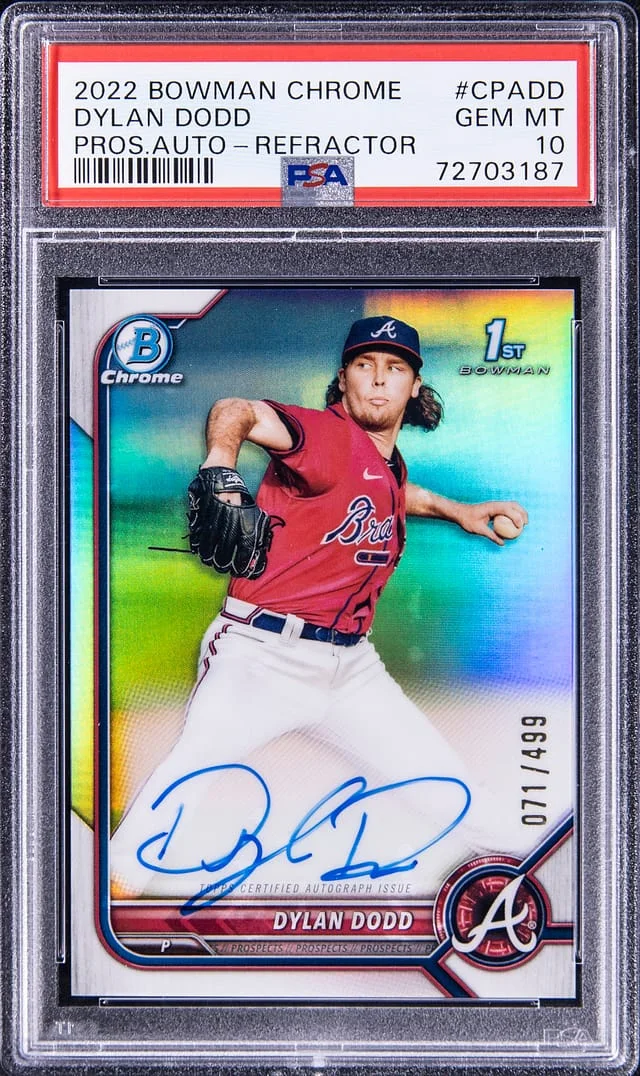 2022 Bowman Chrome Prospects Dylan Dodd Autograph Refractor #CPA-DD card image