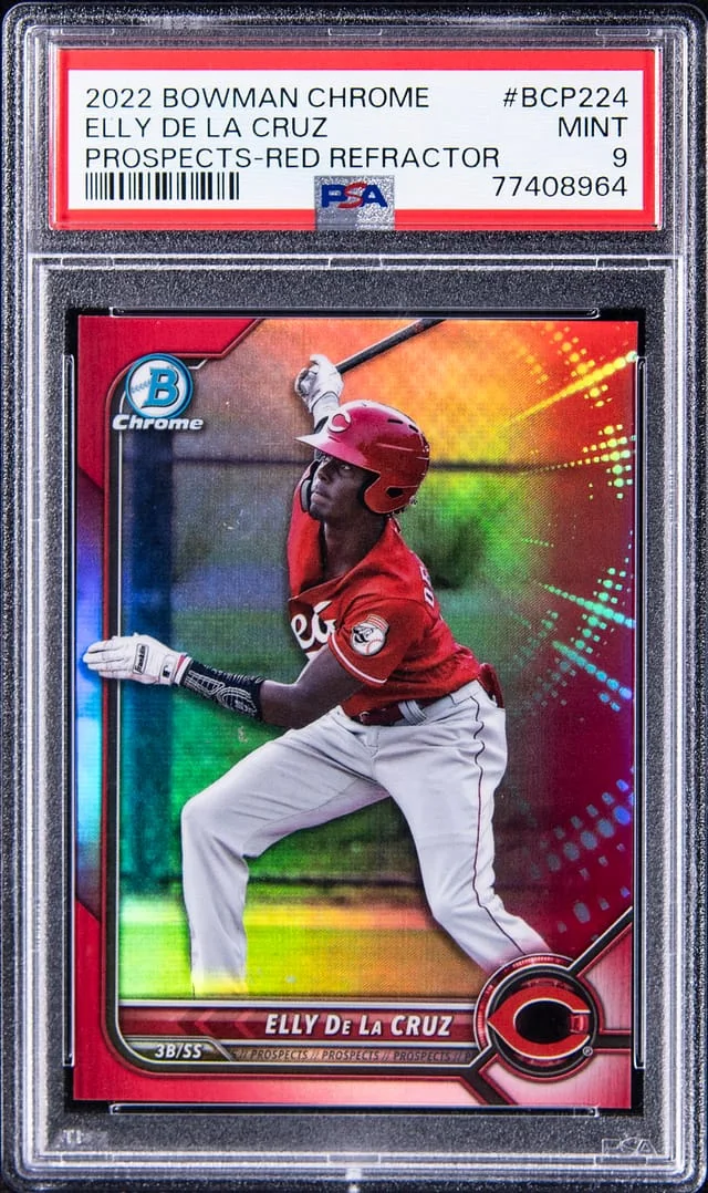2022 Bowman Chrome Prospects Elly De La Cruz Red Shimmer Refractor #BCP-224 card image