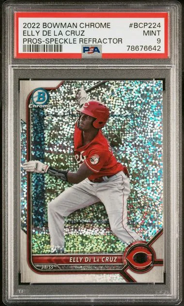 2022 Bowman Chrome Prospects Elly De La Cruz Black & White Mini Diamond Refractor #BCP224 card image