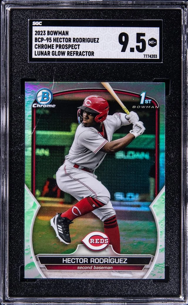 2022 Bowman Chrome Prospects Hector Rodriguez Lunar Glow Refractor #BCP95 card image