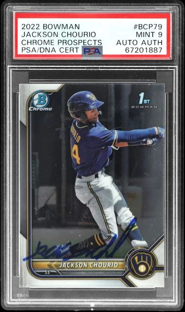 2022 Bowman Chrome Prospects Jackson Chourio Lava Refractor #BCP-79 card image