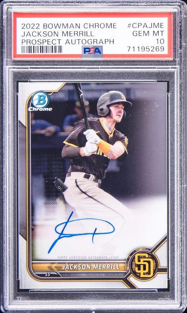 2022 Bowman Chrome Prospects Jackson Merrill Autograph #CDA-JME card image