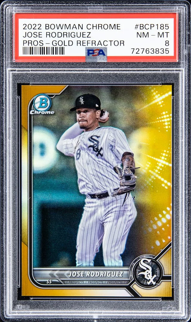 2022 Bowman Chrome Prospects Jose Rodriguez Gold Refractor #BCP185 card image