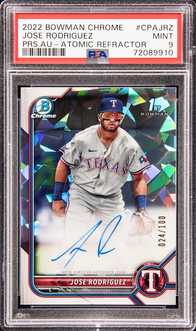 2022 Bowman Chrome Prospects Jose Rodriguez Autograph - Atomic Refractor #CPAJRZ card image