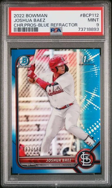 2022 Bowman Chrome Prospects Joshua Baez Blue Refractor #BCP-112 card image