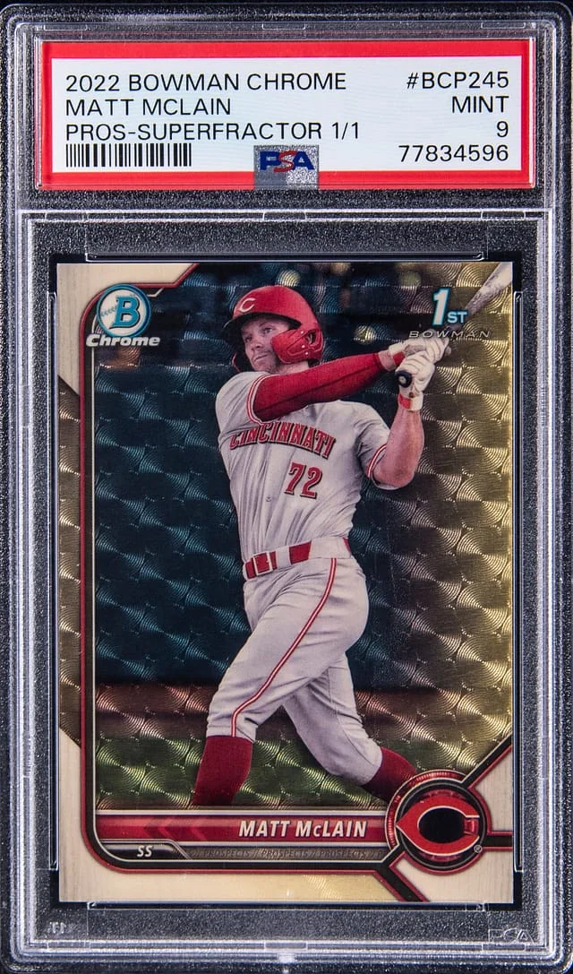2022 Bowman Chrome Prospects Matt McLain Speckle Refractor #BCP-245 card image