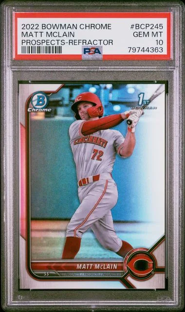 2022 Bowman Chrome Prospects Matt Mclain Refractor #BCP245 card image