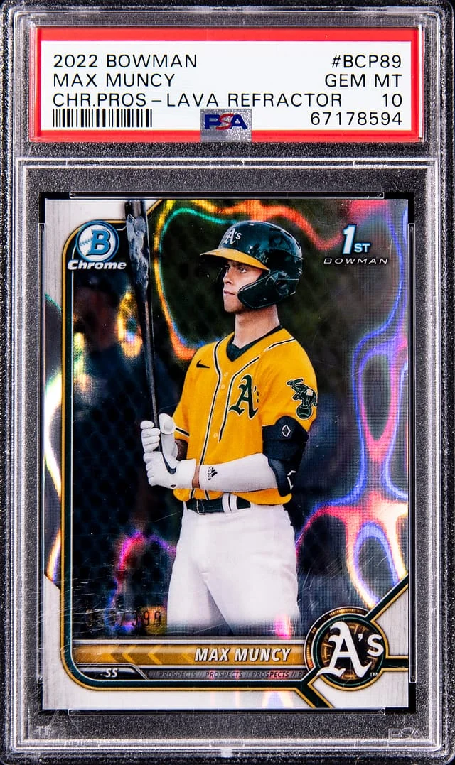 2022 Bowman Chrome Prospects Max Muncy Lava Refractor #BCP-89 card image
