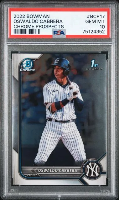2022 Bowman Chrome Prospects Oswaldo Cabrera #BCP-17 card image