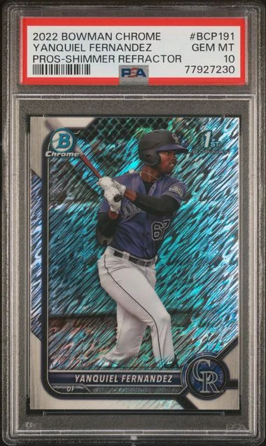 2022 Bowman Chrome Prospects Yanquiel Fernandez #BCP191 card image