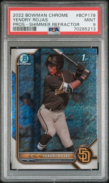 2022 Bowman Chrome Prospects Yendry Rojas Shimmer Refractor #BCP-178 card image