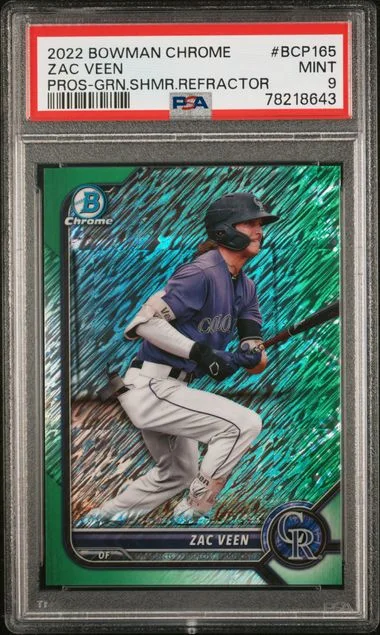 2022 Bowman Chrome Prospects Zac Veen #BCP165 card image