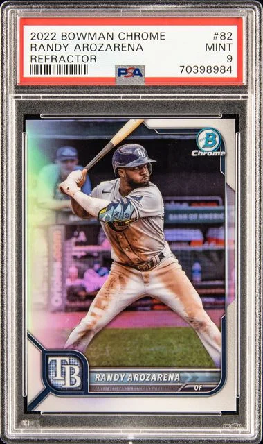 2022 Bowman Chrome Randy Arozarena Refractor #82 card image