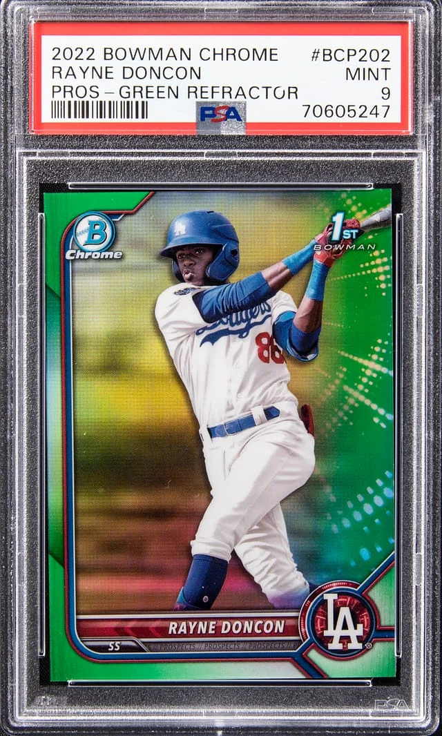 2022 Bowman Chrome Rayne Doncon Prospect Green Refractor #BCP-202 card image