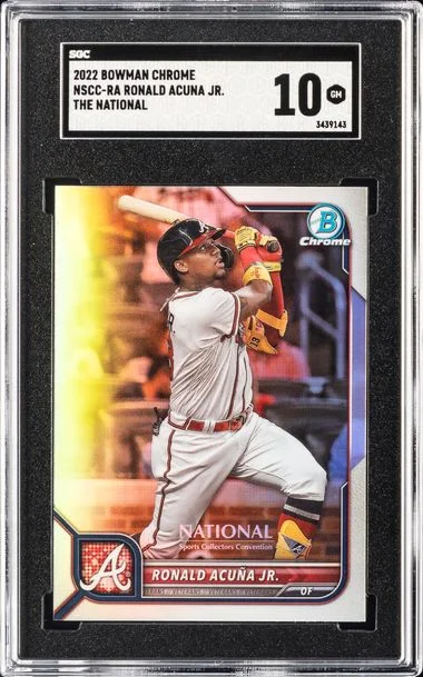 2022 Bowman Chrome Ronald Acuna Jr The National #NSCCRA card image