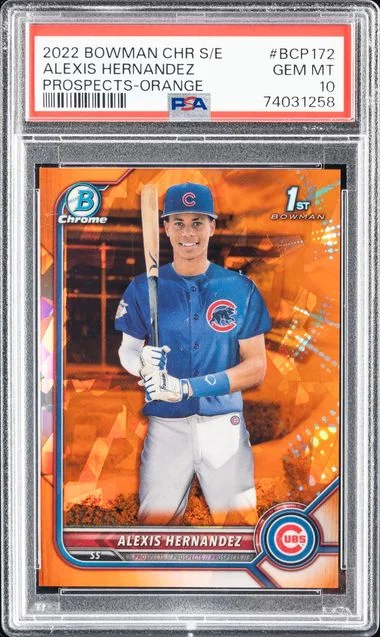 2022 Bowman Chrome Sapphire Alexis Hernandez Edition Prospects Orange #BCP172 card image