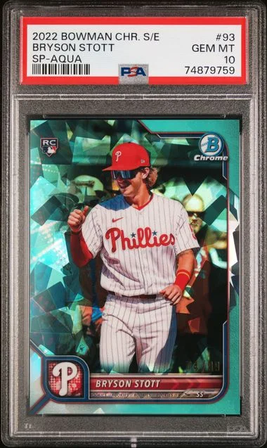 2022 Bowman Chrome Sapphire Bryson Stott Edition #93 card image
