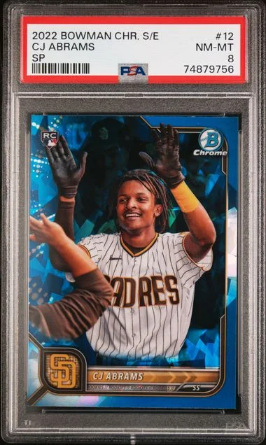 2022 Bowman Chrome Sapphire Cj Abrams Edition Orange #12 card image