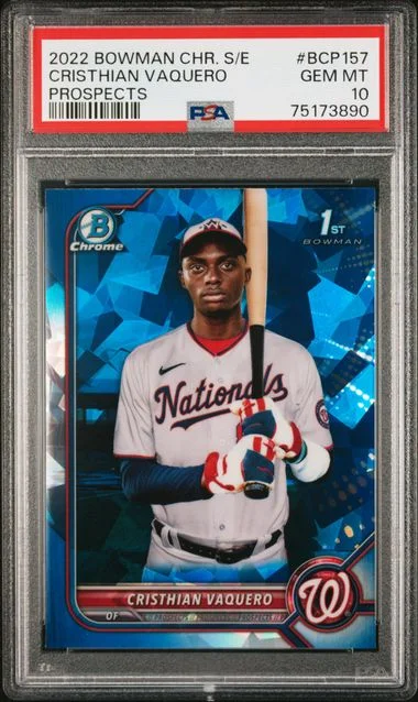 2022 Bowman Chrome Sapphire Cristhian Vaquero Edition Prospects #BCP-157 card image