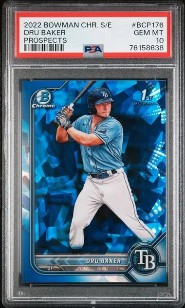 2022 Bowman Chrome Sapphire Dru Baker Edition Prospects #BCP-176 card image