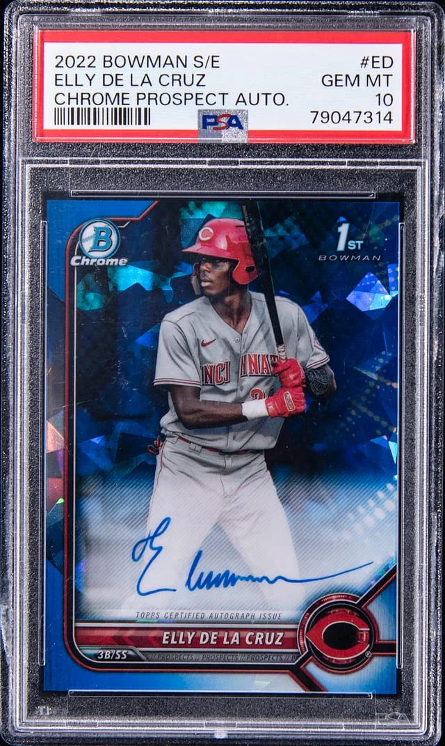 2022 Bowman Chrome Sapphire Elly De La Cruz Edition Prospect Autograph #ED card image