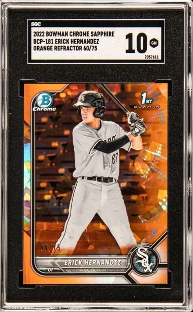 2022 Bowman Chrome Sapphire Erick Hernandez Edition Prospects #BCP181 card image