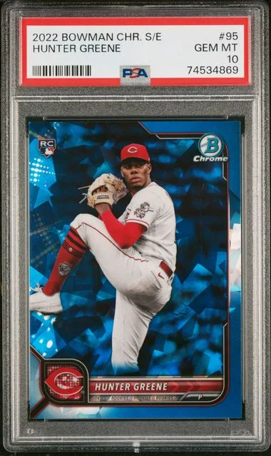2022 Bowman Chrome Sapphire Hunter Greene Edition #95 card image