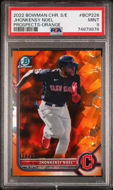 2022 Bowman Chrome Sapphire Jhonkensy Noel Edition Prospects Orange #BCP226 card image