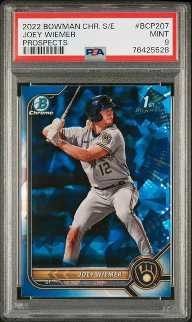 2022 Bowman Chrome Sapphire Joey Wiemer Edition Prospects #BCP-207 card image