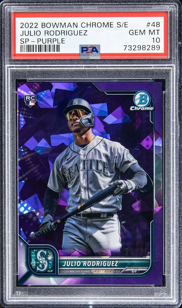2022 Bowman Chrome Sapphire Julio Rodriguez Edition Aqua #48 card image