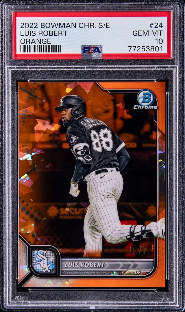 2022 Bowman Chrome Sapphire Luis Robert Edition Orange #24 card image