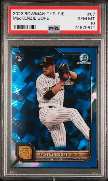 2022 Bowman Chrome Sapphire MacKenzie Gore Edition #67 card image