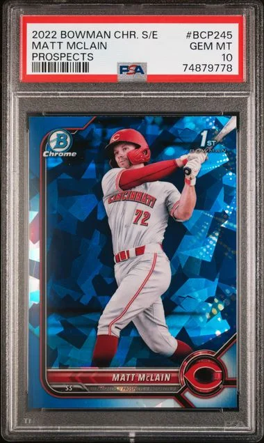 2022 Bowman Chrome Sapphire Matt McLain Edition Prospects #BCP-245 card image