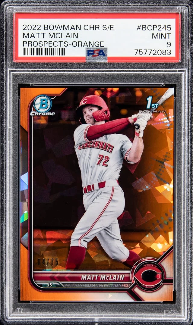 2022 Bowman Chrome Sapphire Matt McLain Edition Prospects-Orange #BCP245 card image