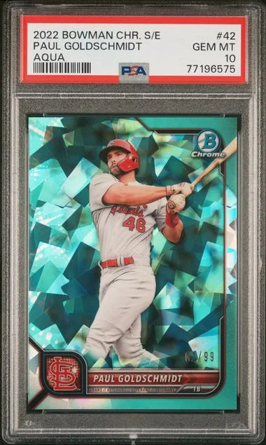2022 Bowman Chrome Sapphire Paul Goldschmidt Edition #42 card image