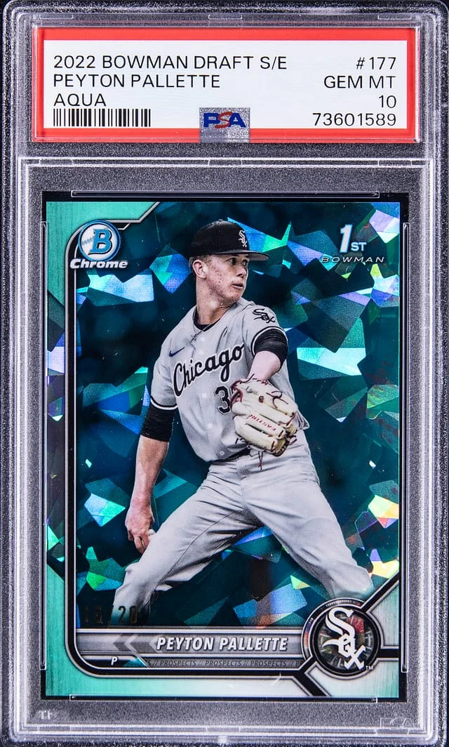 2022 Bowman Chrome Sapphire Peyton Pallette Edition Aqua #177 card image