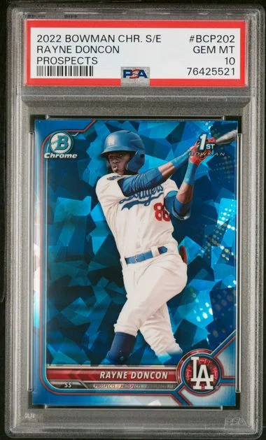 2022 Bowman Chrome Sapphire Rayne Doncon Edition Prospects #BCP-202 card image