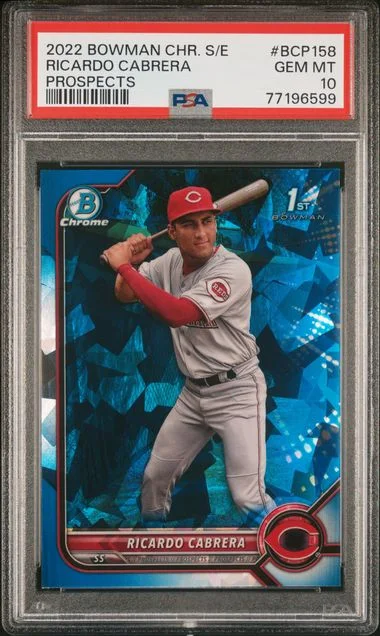 2022 Bowman Chrome Sapphire Ricardo Cabrera Edition Prospects #BCP158 card image