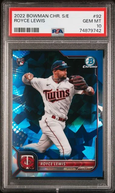 2022 Bowman Chrome Sapphire Royce Lewis Edition #92 card image