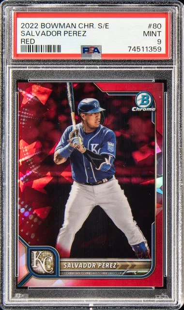 2022 Bowman Chrome Sapphire Salvador Perez Edition Red #80 card image