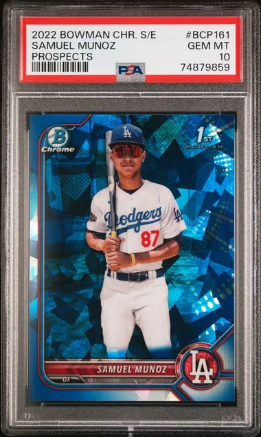 2022 Bowman Chrome Sapphire Samuel Munoz Edition Prospects #BCP161 card image