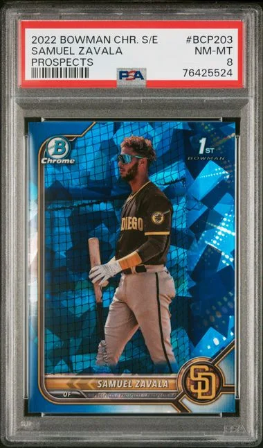 2022 Bowman Chrome Sapphire Samuel Zavala Edition Prospects #BCP203 card image