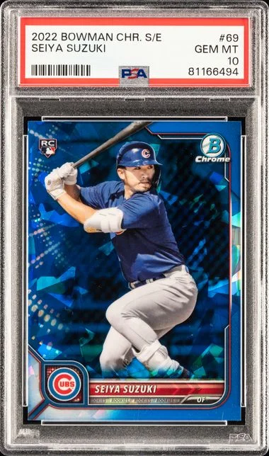 2022 Bowman Chrome Sapphire Seiya Suzuki Edition #69 card image